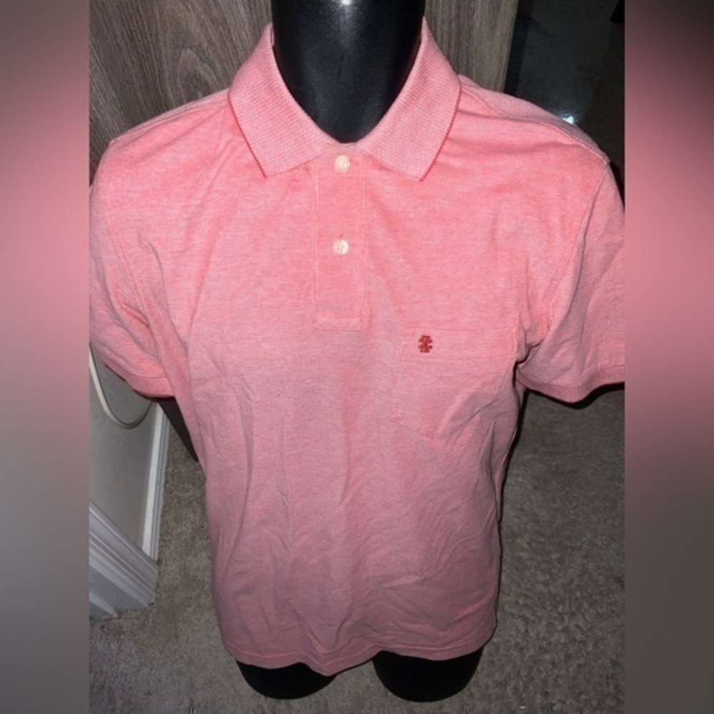 Men’s used red pink IZOD size S Small shirt polo
